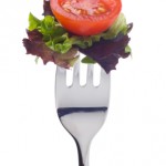 Salad on a fork